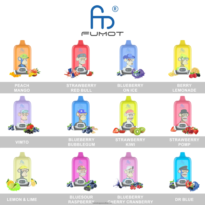 Fumot Digital Box 12000 20ML Disposable Vape Pod - (1 Piece) Kiwi passion Fruit Guava V0F4BZ133 Fumot Vape Price