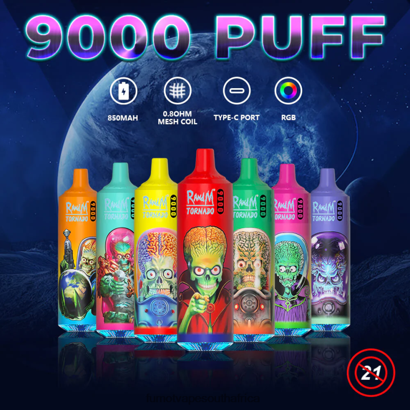 Fumot Tornado Disposable Vape Pen 9000 - 18ML (1 Piece) Strawberry Pomp V0F4BZ51 Fumot South Africa