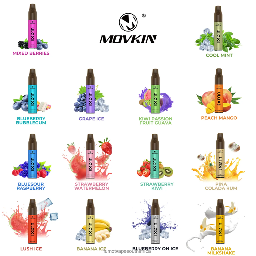 Fumot Movkin Ulax 6800 Disposable Vape, Ceramic Coil - 8ML (1 Piece) Strawberry Watermelon V0F4BZ329 Fumot Review