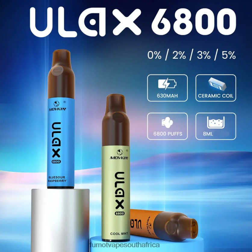 Fumot Movkin Ulax 6800 Disposable Vape, Ceramic Coil - 8ML (1 Piece) Strawberry Watermelon V0F4BZ329 Fumot Review